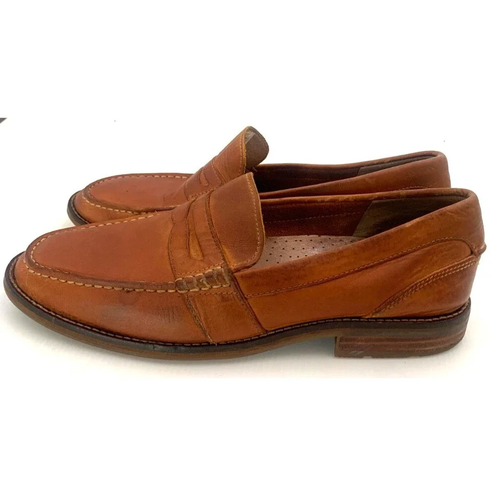 Sperry Top-Sider Essex Penny Loafer Premium Tan Leather Mens Size 10.5 STS 17817